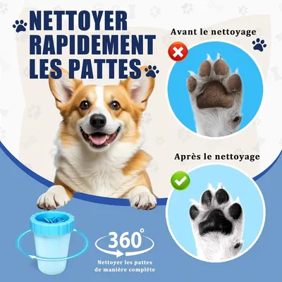 Zoomtopia Nettoyeur de pattes 5 - en - 1 pour chien