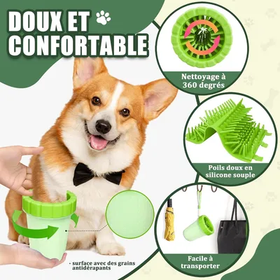 Zoomtopia Nettoyeur de pattes 5 - en - 1 pour chien