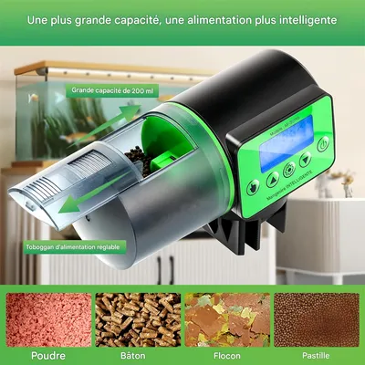 Rocky Distributeur automatique d'aliments pour aquarium