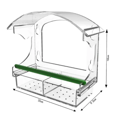 Rocky Nourrisseur pour oiseaux en acrylique
