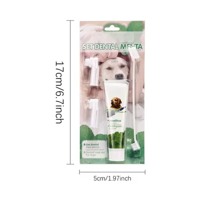 Zoomtopia Coffret d'hygiène bucco - dentaire pour chien et chat