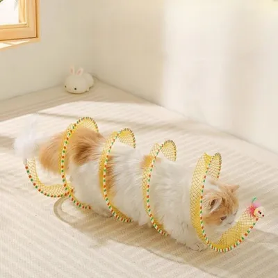 Zoomtopia Tunnel d'intérieur pliable en forme de S pour petits animaux