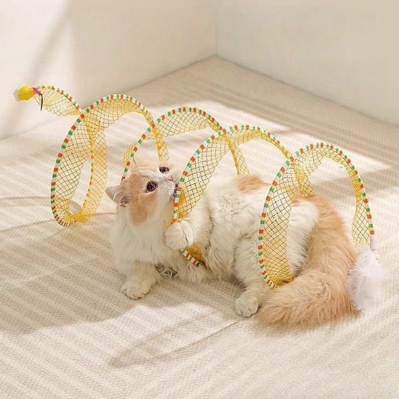 Zoomtopia Tunnel d'intérieur pliable en forme de S pour petits animaux