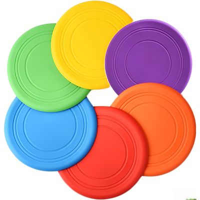 Rocky Paws Dog Frisbee - Chew-Resistant Floating Toy (orang）
