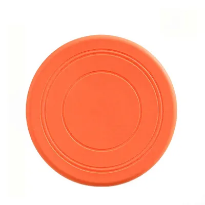 Rocky Paws Dog Frisbee - Chew-Resistant Floating Toy (orang）