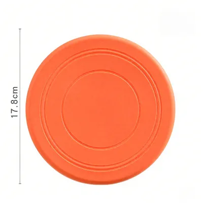 Rocky Paws Dog Frisbee - Chew-Resistant Floating Toy (orang）