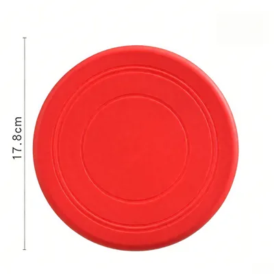 Rocky Paws Dog Frisbee - Chew-Resistant Floating Toy (Red)
