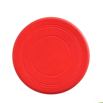 Rocky Paws Dog Frisbee - Chew-Resistant Floating Toy (Red)