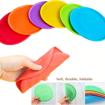 Rocky Paws Dog Frisbee - Chew-Resistant Floating Toy (Red)