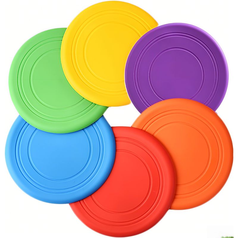 Rocky Paws Dog Frisbee - Chew-Resistant Floating Toy （Version Jaune）