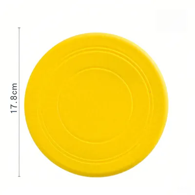 Rocky Paws Dog Frisbee - Chew-Resistant Floating Toy （Version Jaune）
