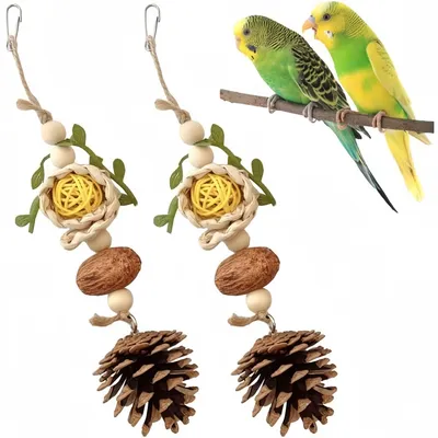 ZooVenture Paquete de 2 juguetes masticables para pájaros