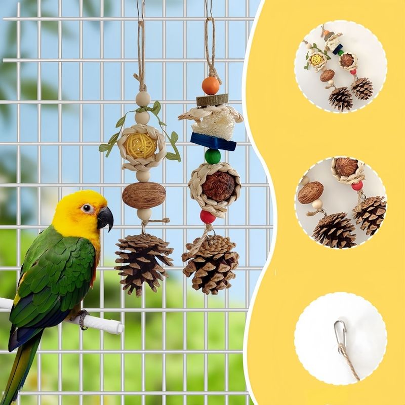 ZooVenture Jouets à mâcher lot de 2 pour oiseaux