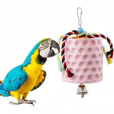 ZooVenture Juguete masticable para pájaros y piedra de lijar para picos
