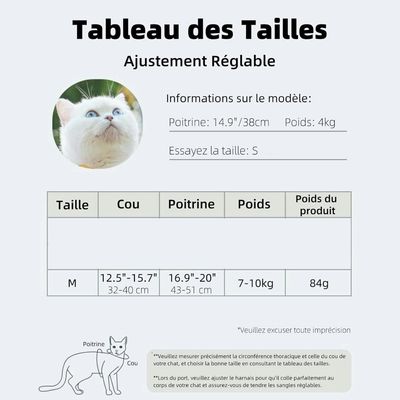 Zoomtopia Harnais de sécurité pour chat