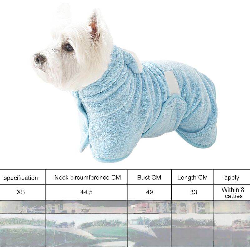 Zoomtopia Peignoir de bain pour chien et chat
