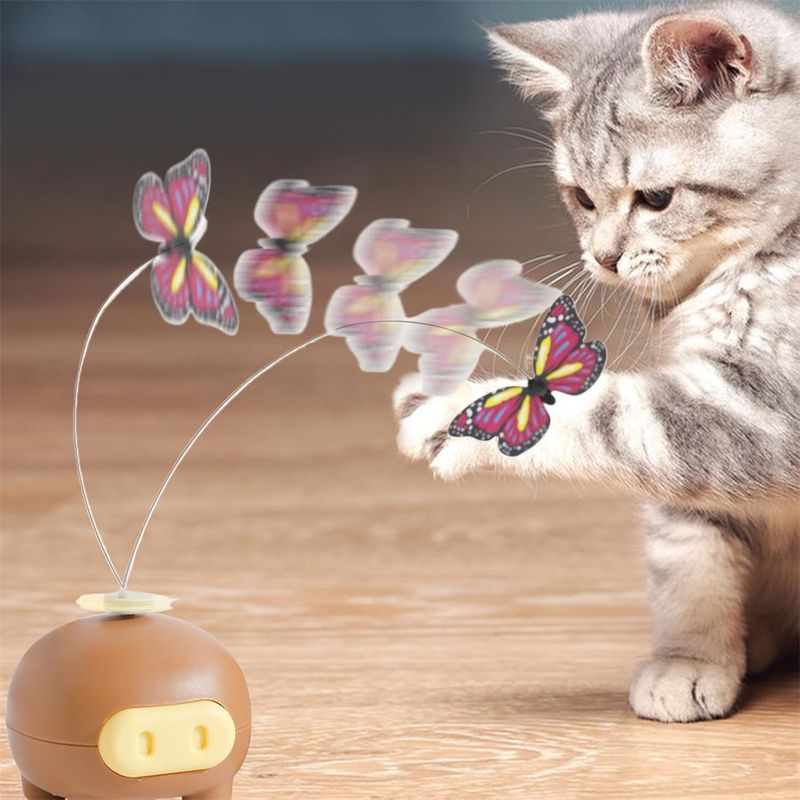 Rocky Jouet de papillon rotatif pour chat