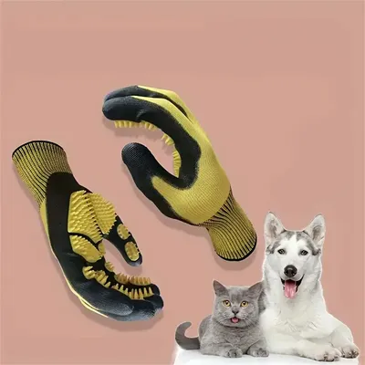 Rocky Gants pour toilettage et brossage de chats et chiens