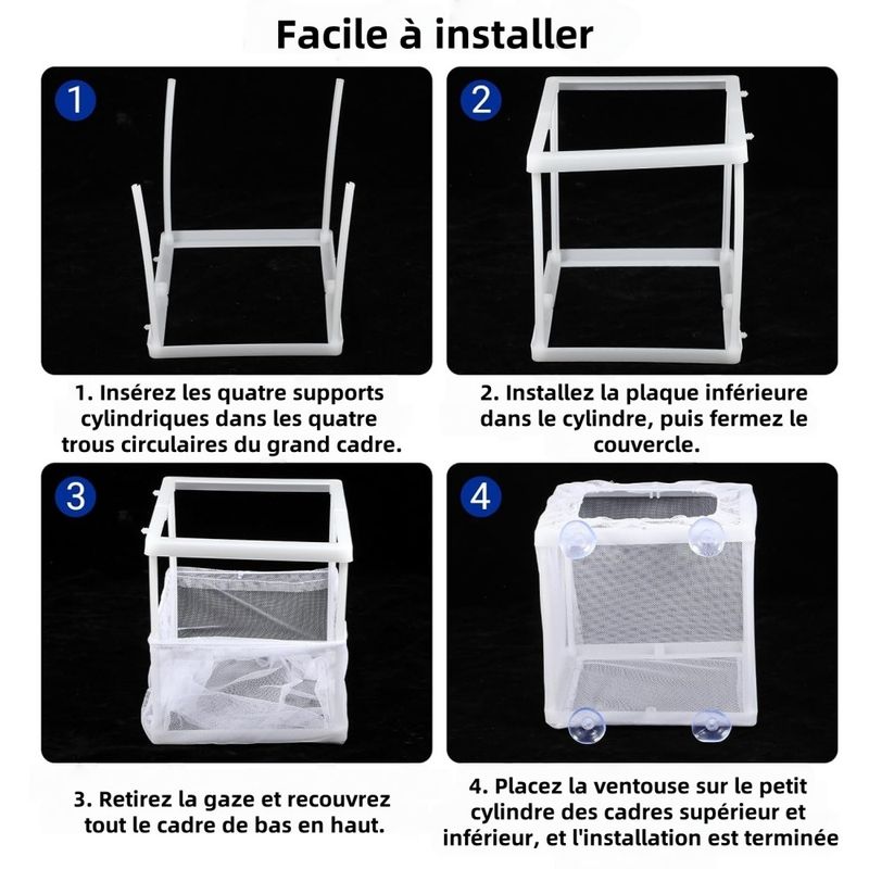 ZooVenture Boîtes d'incubateur en maille pour aquarium