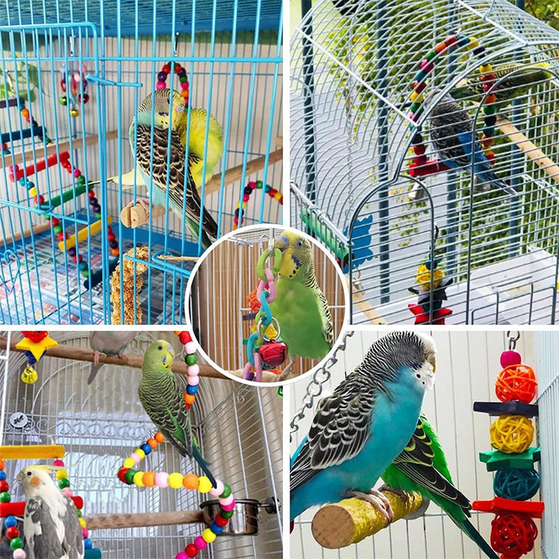 Rocky Ensemble de 7 jouets pour perroquet