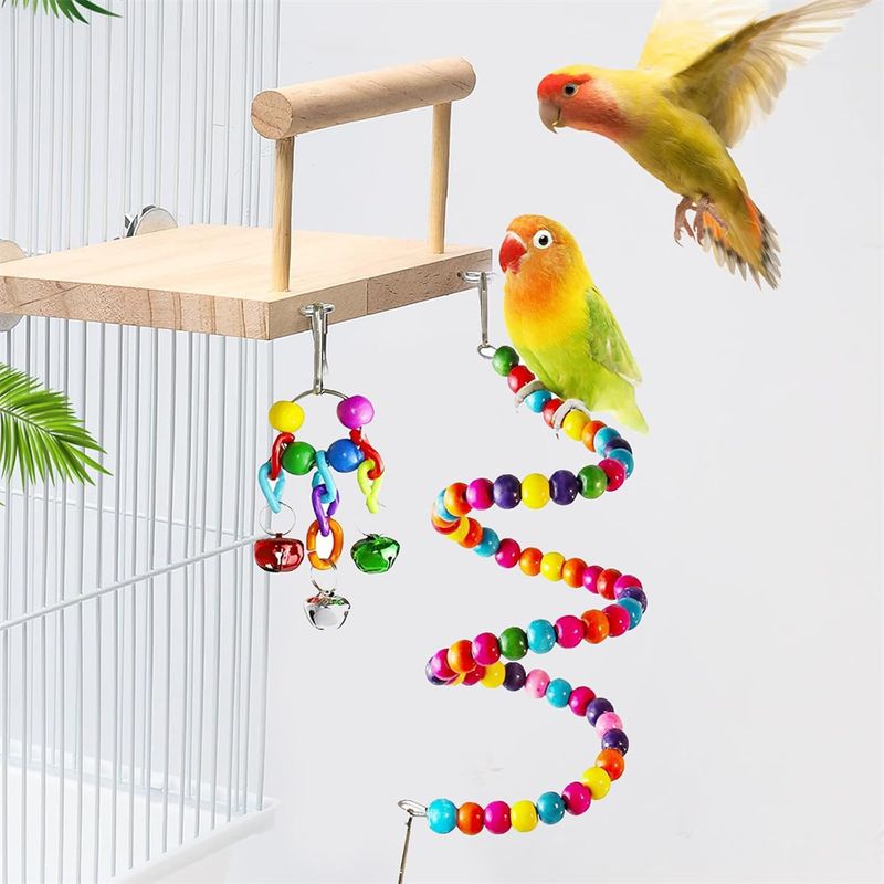 Rocky Ensemble de 7 jouets pour perroquet