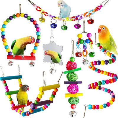 Rocky Ensemble de 7 jouets pour perroquet