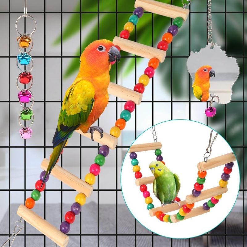 Rocky Ensemble de 9 jouets pour oiseaux