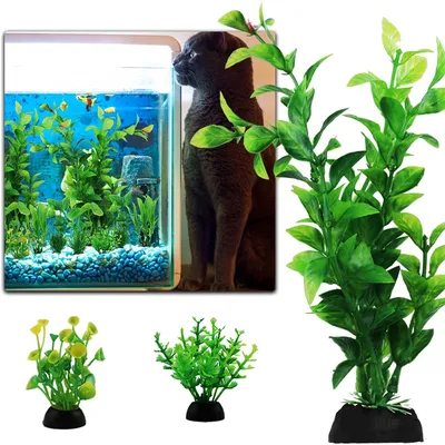 Rocky 10 pieces artificial aquarium plant set