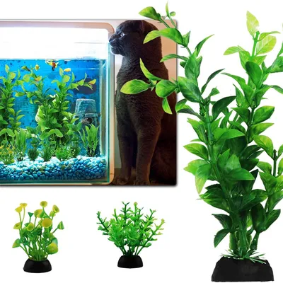 Rocky 10 pieces artificial aquarium plant set