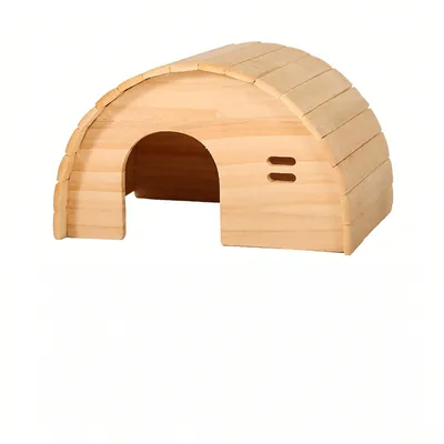 Rocky Paws  Niche en bois naturel à grignoter pour hamster, petite taille