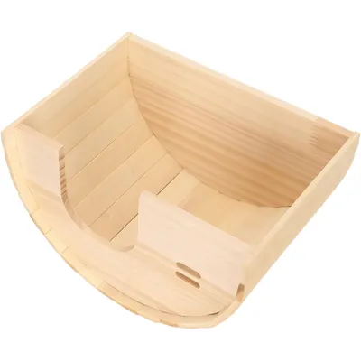 Rocky Paws  Niche en bois naturel à grignoter pour hamster, petite taille
