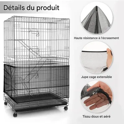 ZooVenture Housse de protection pour cage d'oiseaux