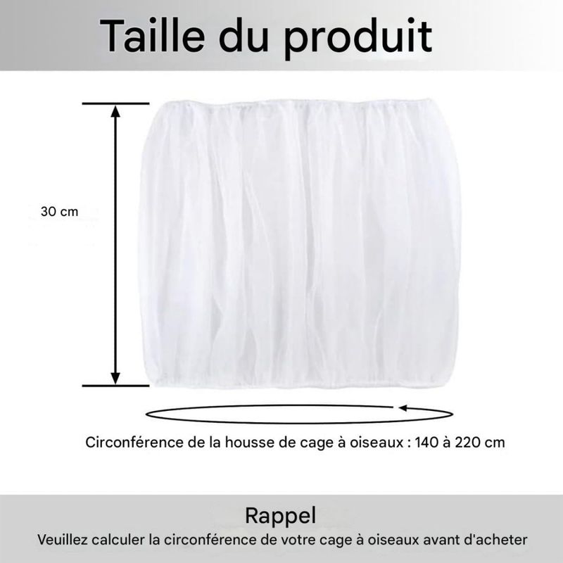 ZooVenture Housse de protection pour cage d'oiseaux