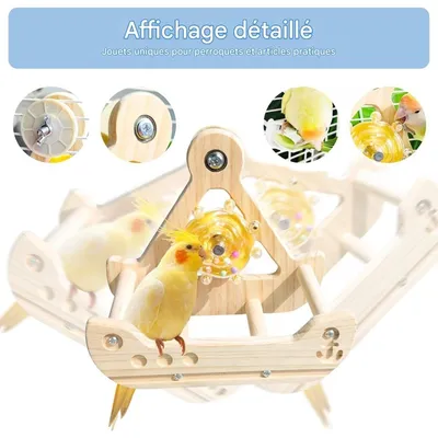 ZooVenture Jouet balançoire en bois pour oiseaux