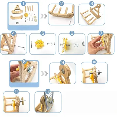 ZooVenture Jouet balançoire en bois pour oiseaux