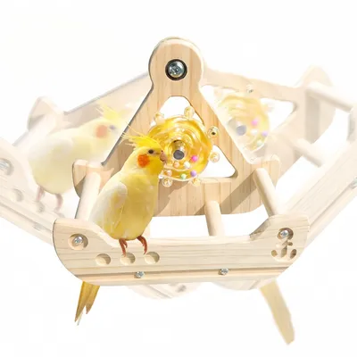 ZooVenture Jouet balançoire en bois pour oiseaux ZooVenture Jouet balançoire en bois pour oiseaux