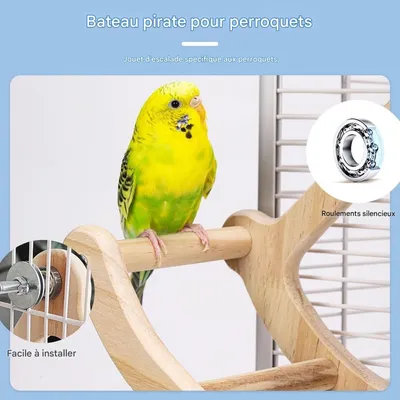 ZooVenture Jouet balançoire en bois pour oiseaux