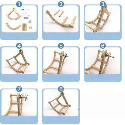 ZooVenture Jouet balançoire en bois pour oiseaux