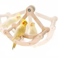 ZooVenture Columpio de madera con forma de pájaro