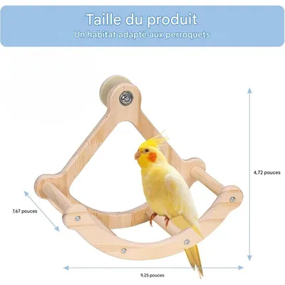 ZooVenture Jouet balançoire en bois pour oiseaux