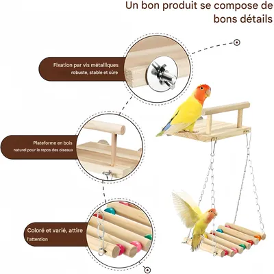 Rocky Jouet combiné pour oiseaux