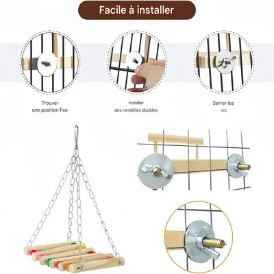 Rocky Jouet combiné pour oiseaux