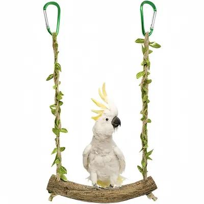 ZooVenture Jouet balançoire en bois pour oiseaux ZooVenture Jouet balançoire en bois pour oiseaux