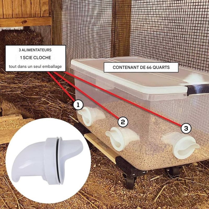 ZooVenture Mangeoire automatique pour poules