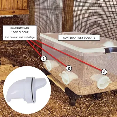 ZooVenture Mangeoire automatique pour poules ZooVenture Mangeoire automatique pour poules