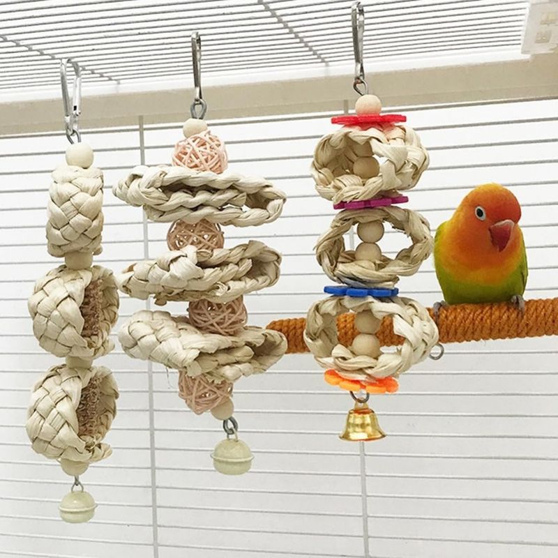 Zoomtopia Ensemble de 3 jouets à mâcher pour oiseaux