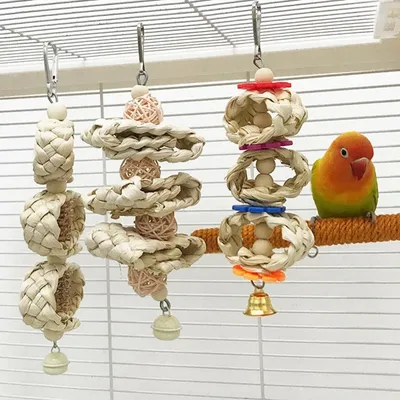 Zoomtopia Ensemble de 3 jouets à mâcher pour oiseaux