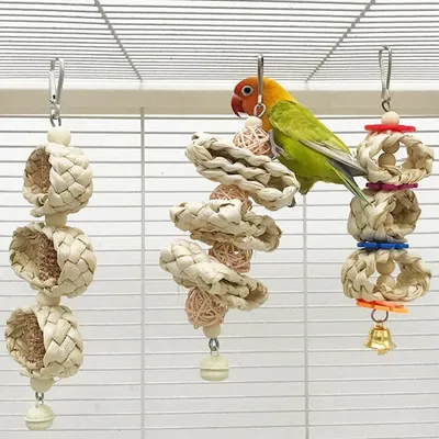 Zoomtopia Ensemble de 3 jouets à mâcher pour oiseaux