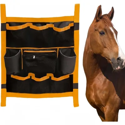 ZooVenture Boîte de rangement avec poches pour carrés de cheval