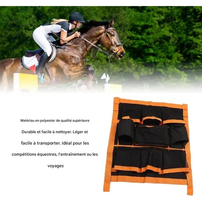 ZooVenture Boîte de rangement avec poches pour carrés de cheval